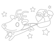 クリスマスのぬりえ