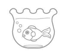 きんぎょのぬりえ
